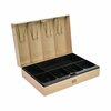 Controltek Heavy Duty Lay Flat Cash Box, 6 Compartments, 11.6 x 7.9 x 3.7, Sand 500132